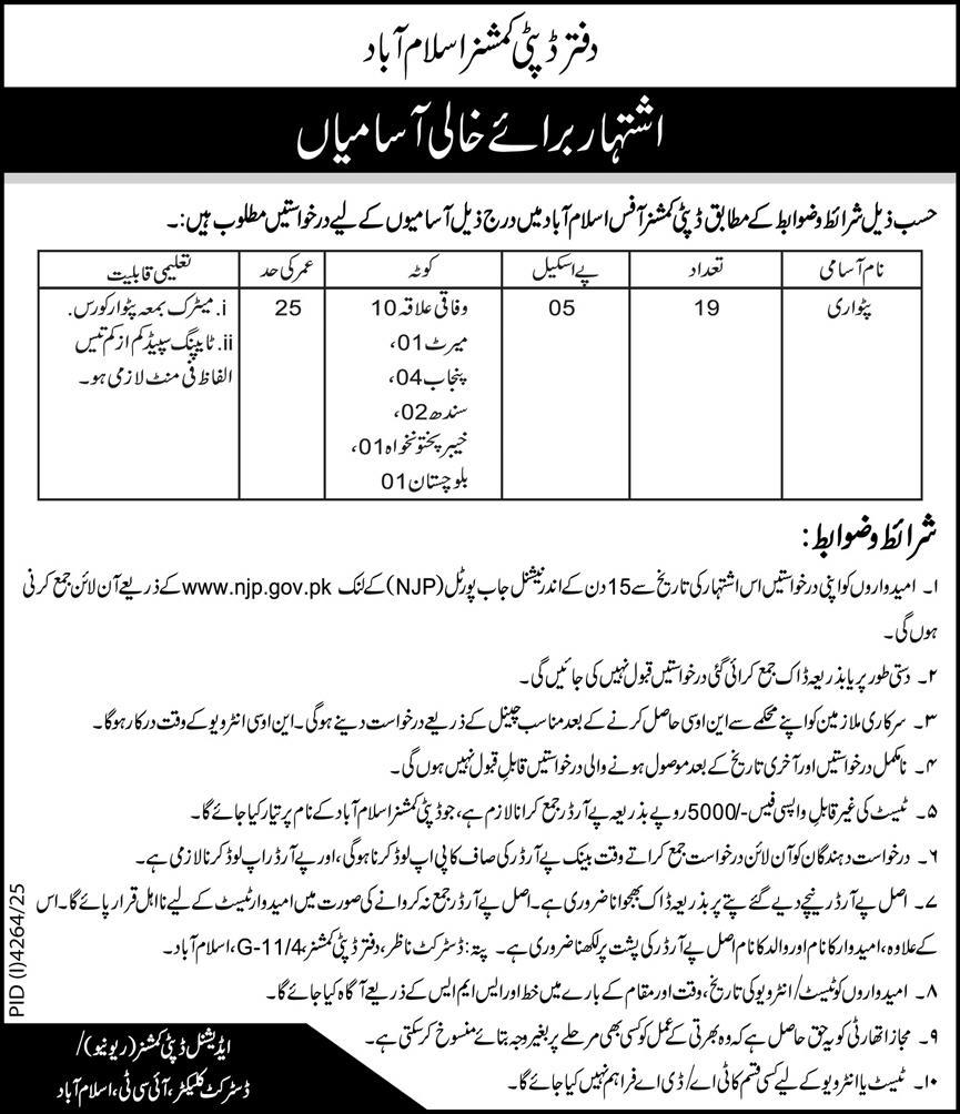 Patwari Jobs Advertisement 2025